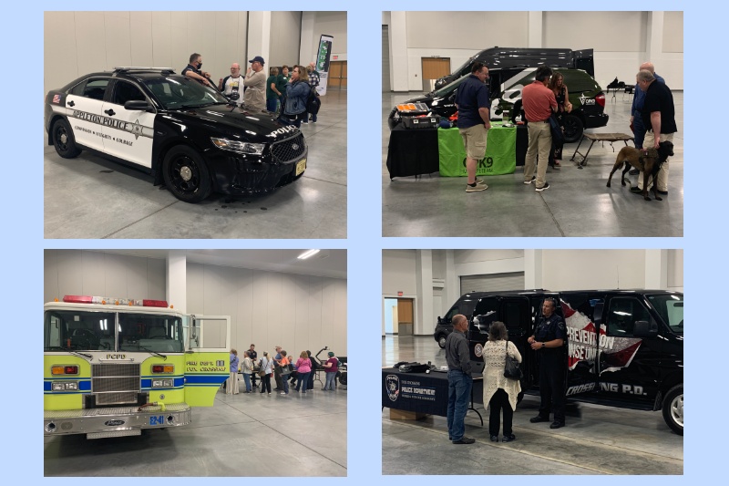 Displays and demos at the 2022 Writers' Police Academy